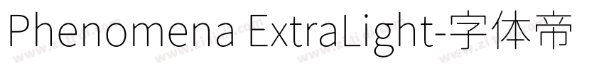 Phenomena ExtraLight字体转换